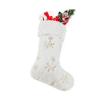 Snowflake Faux Fur Christmas Stocking, 40 cm - product view 6