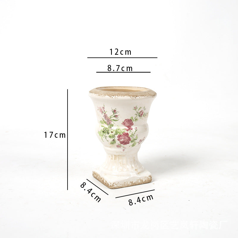 Floral Pedestal and Bowl Planters – product image 18