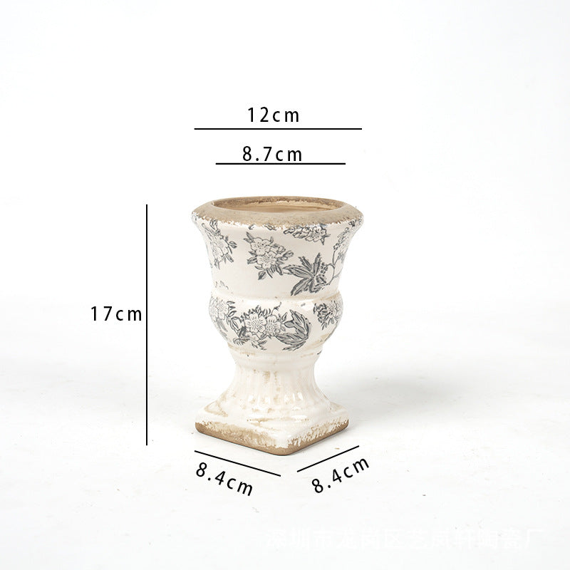 Floral Pedestal and Bowl Planters – product image 14