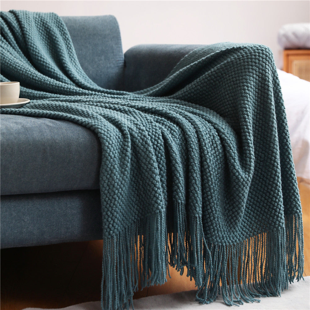 Fringed Knit Throw Blanket – product image 11