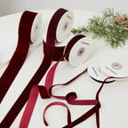 Burgundy Velvet Craft Ribbon, 4.5 m × 2.5 cm - product view 3