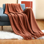 Fringed Knit Throw Blanket – product image 6