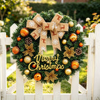 Merry Christmas Wreath with Baubles and Snowflakes, 50 cm - product view 2