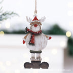 Wooden Reindeer Christmas Ornament with Scarf, 15 cm - product view 2