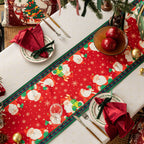 Christmas Table Runner, Reindeer, Santa & Winter Designs - product view 2