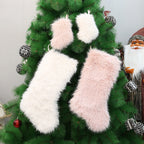 Plush Faux Fur Christmas Stocking with Hanging Loop, 48 cm - product view 5