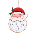Wooden Santa Face Hanging Christmas Ornament, 20 cm - product view 1