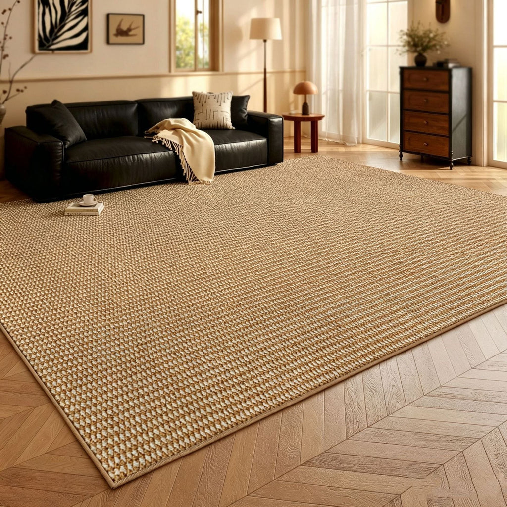 Textured Woven Area Rug in Neutral Colours - product view 2