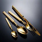 Textured Handle Gold Cutlery Set – product image 2