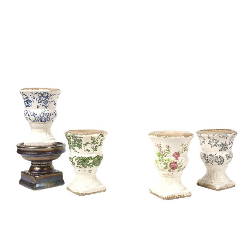 Floral Pedestal and Bowl Planters – product image 10