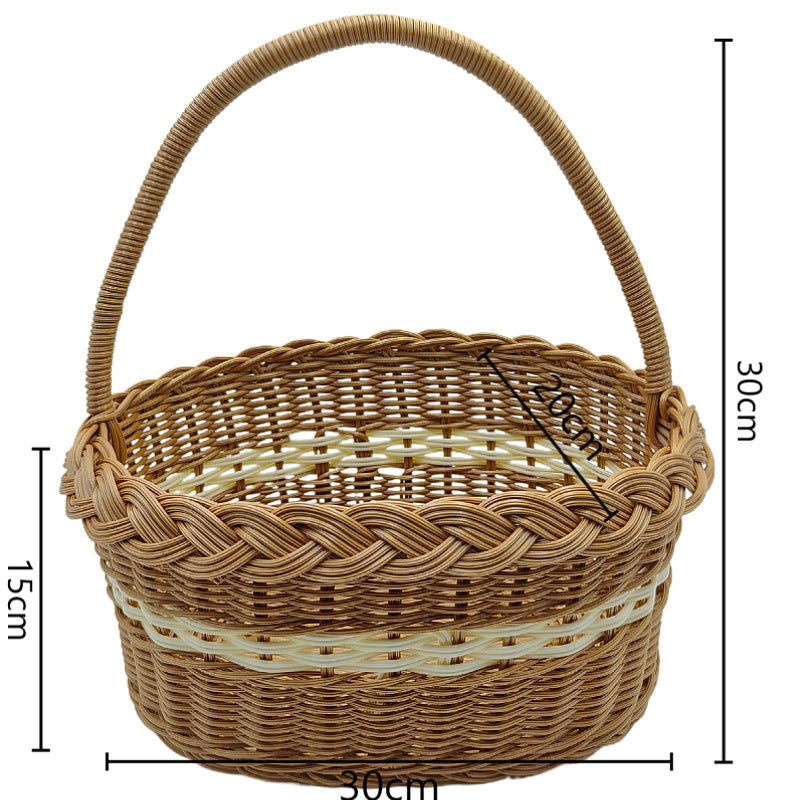Handled Woven Storage Basket – product image 7