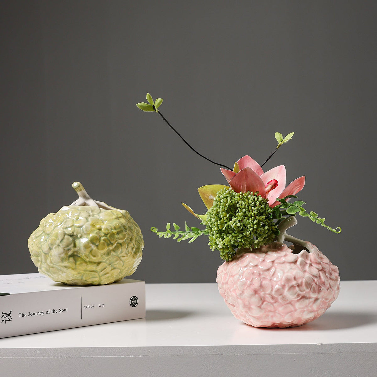 Floral Texture Ceramic Bud Vase – product image 5