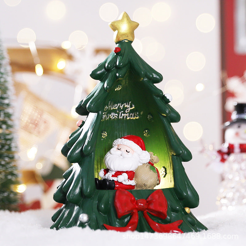 Christmas Tree Figurine with Santa and Star, 20.32 cm - product view 2