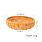 Shallow Woven Oval Basket – product image 7