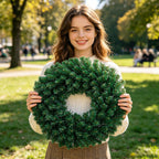 Artificial Pine Wreath for Seasonal Home Decor, 30 cm - product view 2