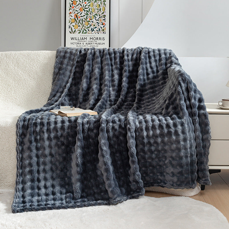 Soft Ribbed Plush Throw Blanket – product image 6