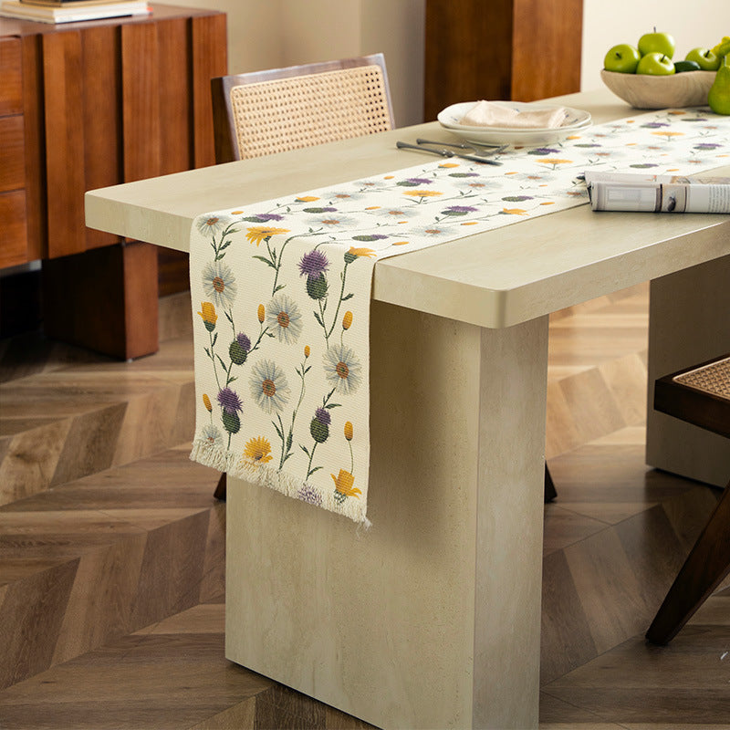 Floral Print Fringed Table Runner – product image 6