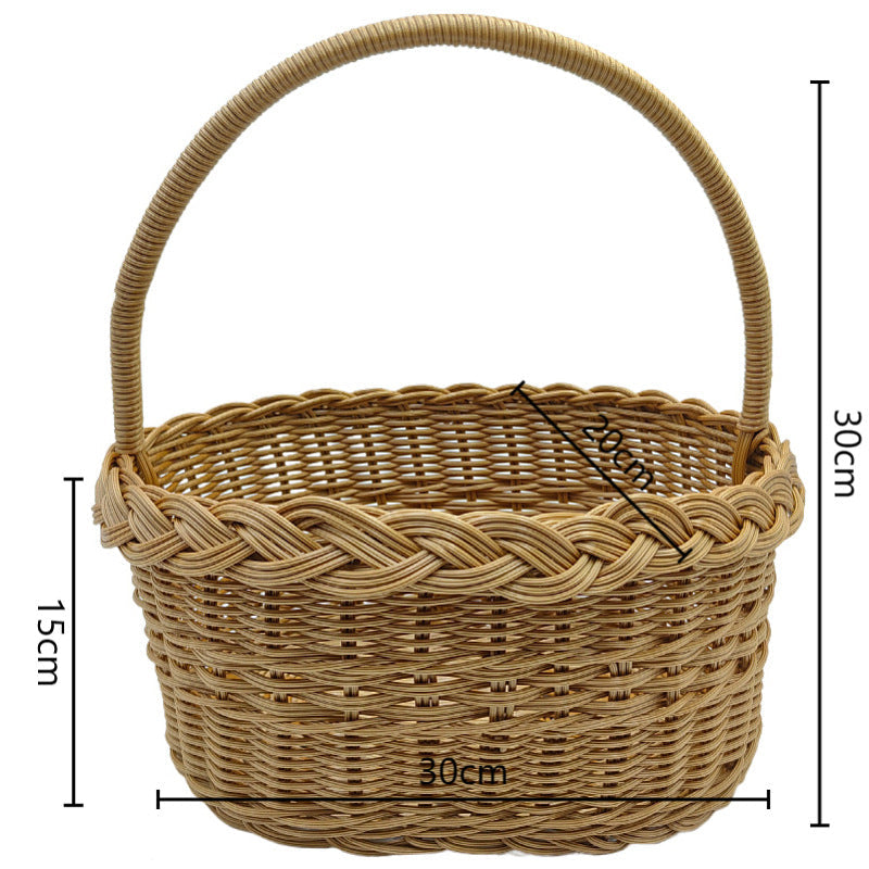 Handled Woven Storage Basket – product image 10