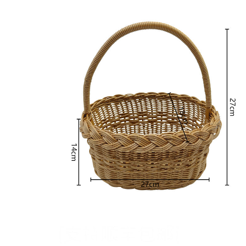 Handled Woven Storage Basket – product image 5