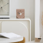 Silent Sculptural Desk Clock with Folded Design - product view 4