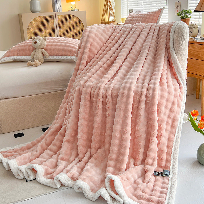 Soft Ribbed Plush Throw Blanket – product image 5