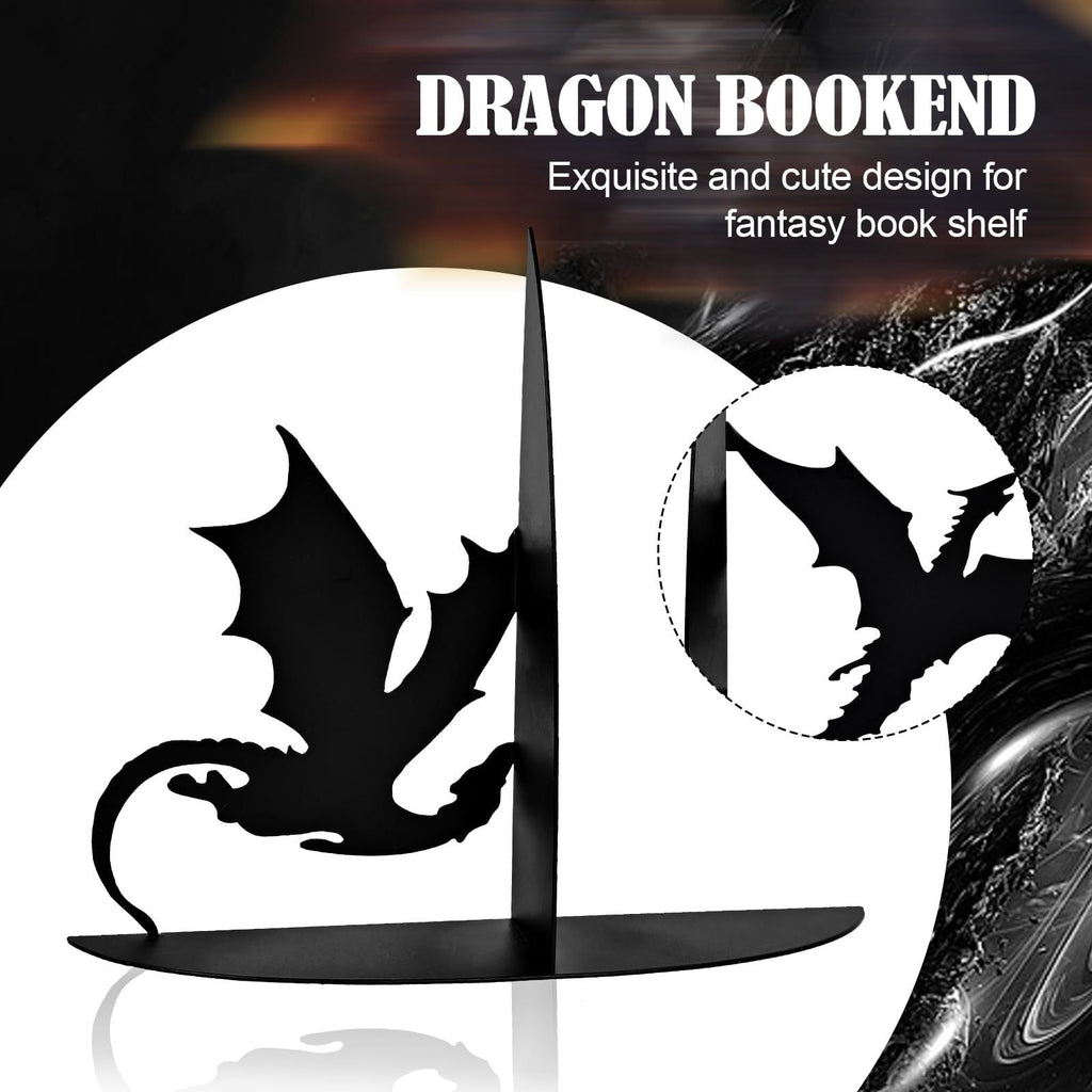 Dragon Silhouette Metal Bookends – product image 2
