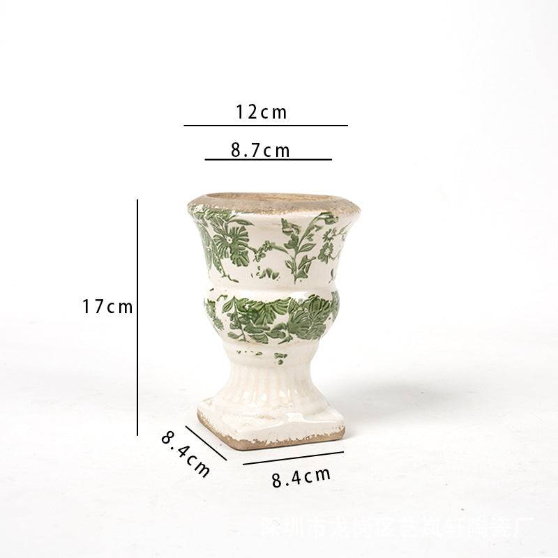Floral Pedestal and Bowl Planters – product image 12