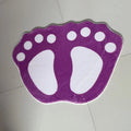 Footprint Bathroom Mat, Washable Polyester with Rubberised Backing - product view 1