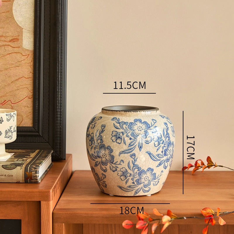 Floral Pattern Ceramic Vase, 25 cm – product image 2