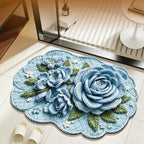 Floral Area Rug with Soft Fabric and Non-Slip Backing - product view 3