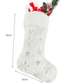 Snowflake Faux Fur Christmas Stocking, 40 cm - product view 1