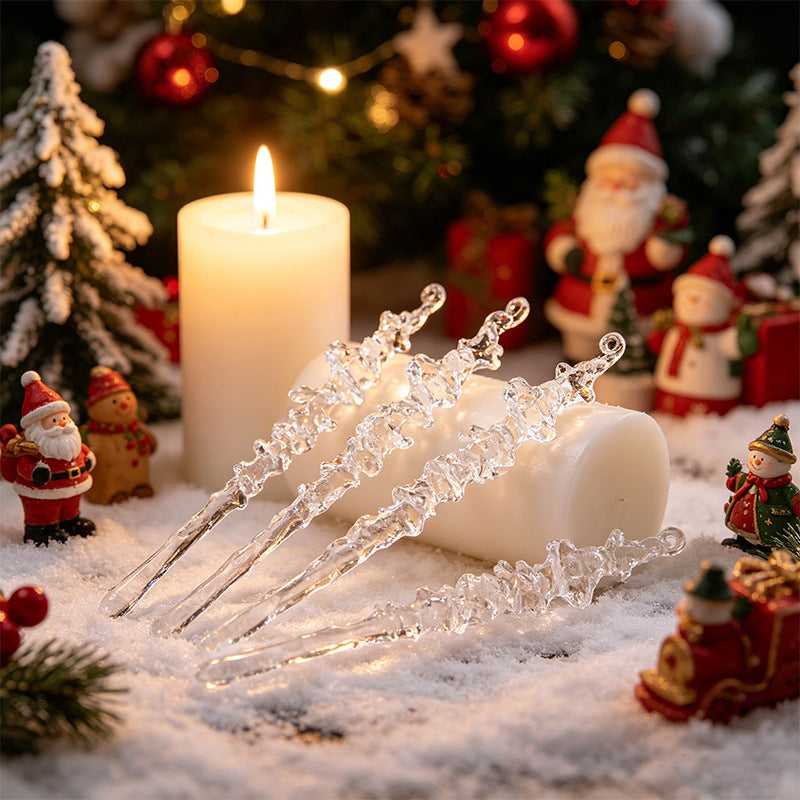 Frosted Icicle Christmas Ornament Set, 15 cm - product view 4