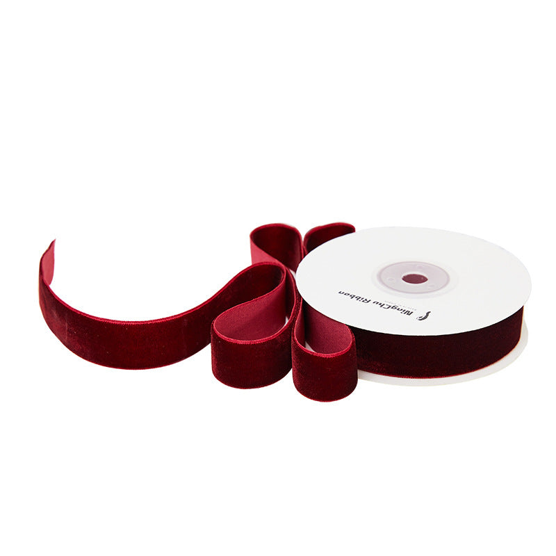 Burgundy Velvet Craft Ribbon, 4.5 m × 2.5 cm - product view 1