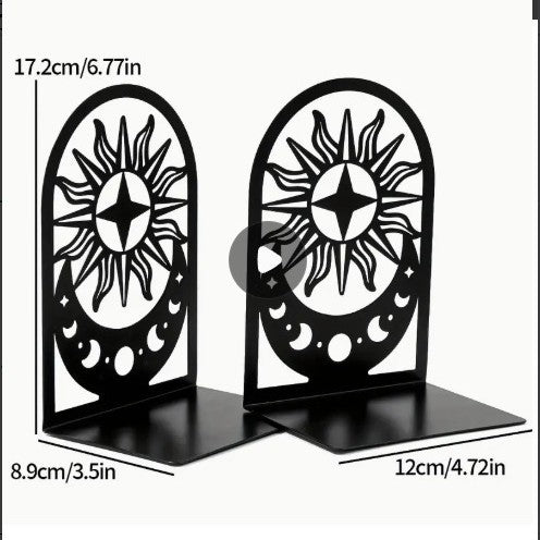 Sun and Moon Metal Bookends – product image 6