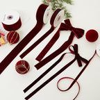 Burgundy Velvet Craft Ribbon, 4.5 m × 2.5 cm - product view 4