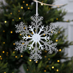 3D Snowflake Hanging Christmas Decoration, 21 cm - product view 2