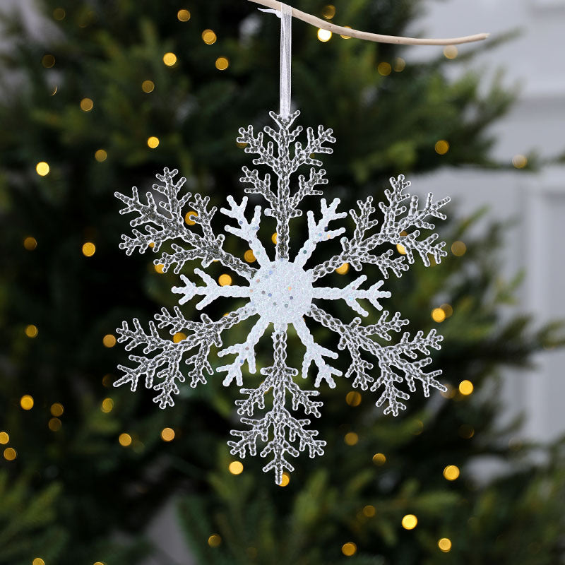 3D Snowflake Hanging Christmas Decoration, 21 cm - product view 2