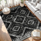 Soft Geometric Pattern Area Rug for Living Spaces - product view 2