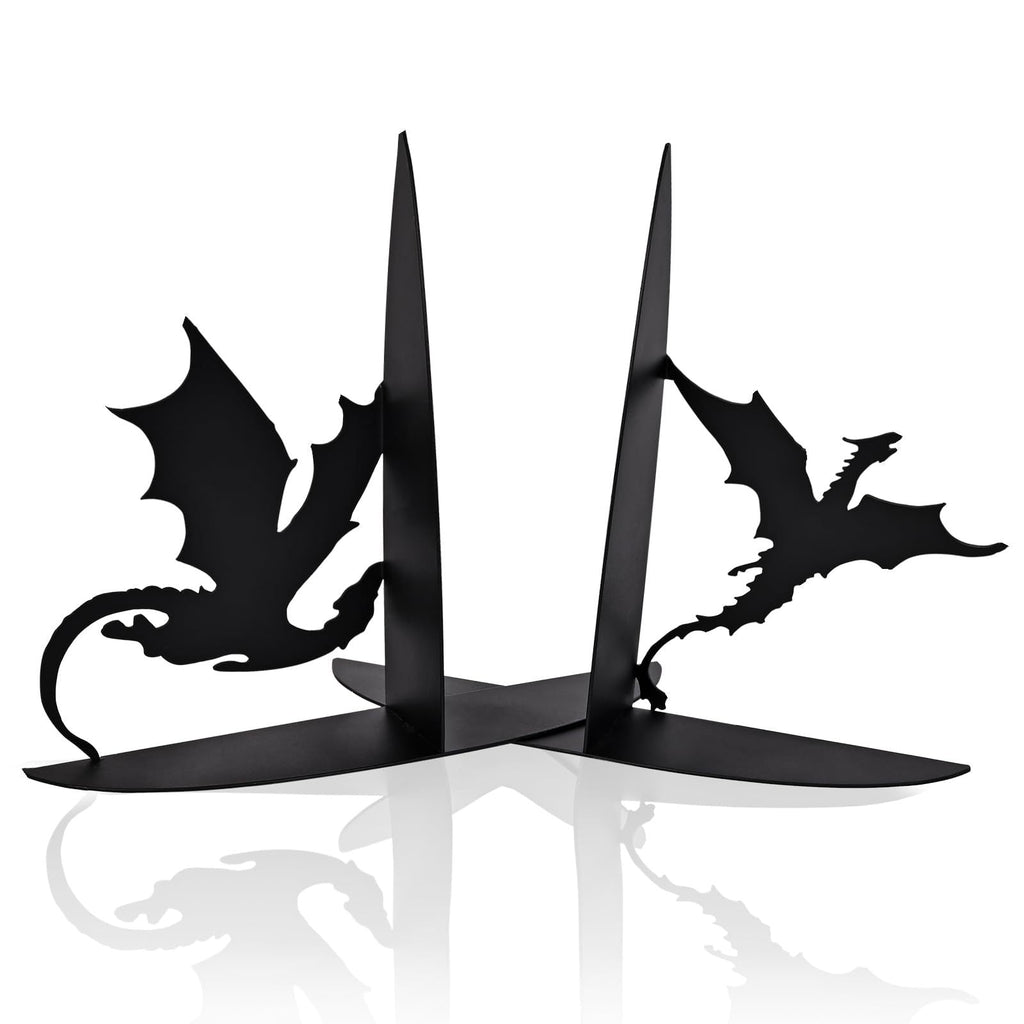 Dragon Silhouette Metal Bookends – product image 5