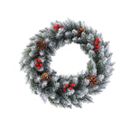 Artificial Christmas Pine Wreath with Berries and Pinecones, 50 cm - product view 1