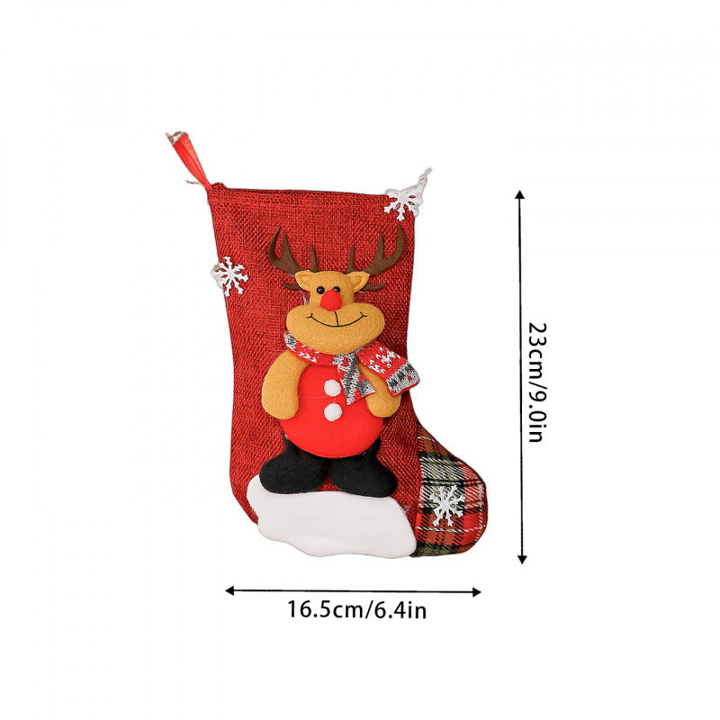 Christmas Hanging Stockings, Reindeer, Santa, Snowman & Polar Bear - product view 5