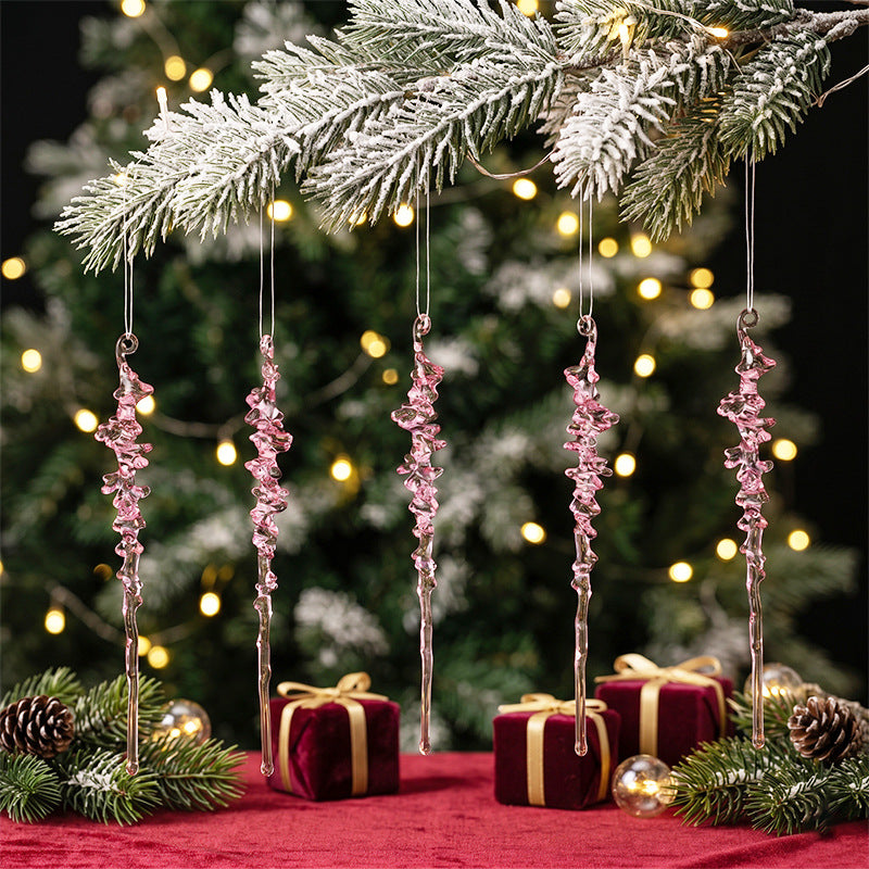 Frosted Icicle Christmas Ornament Set, 15 cm - product view 5