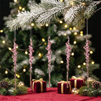 Frosted Icicle Christmas Ornament Set, 15 cm - product view 5