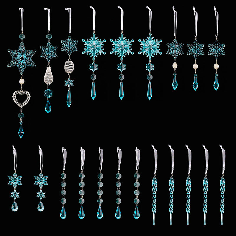 Crystal Snowflake Hanging Christmas Ornaments - product view 7