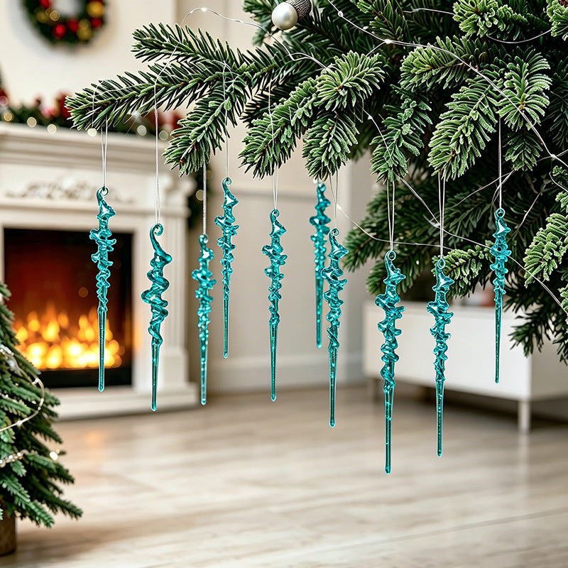 Frosted Icicle Christmas Ornament Set, 15 cm - product view 2