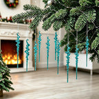 Frosted Icicle Christmas Ornament Set, 15 cm - product view 2