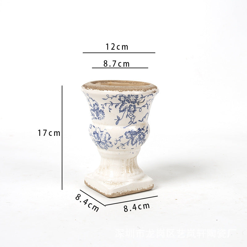 Floral Pedestal and Bowl Planters – product image 15
