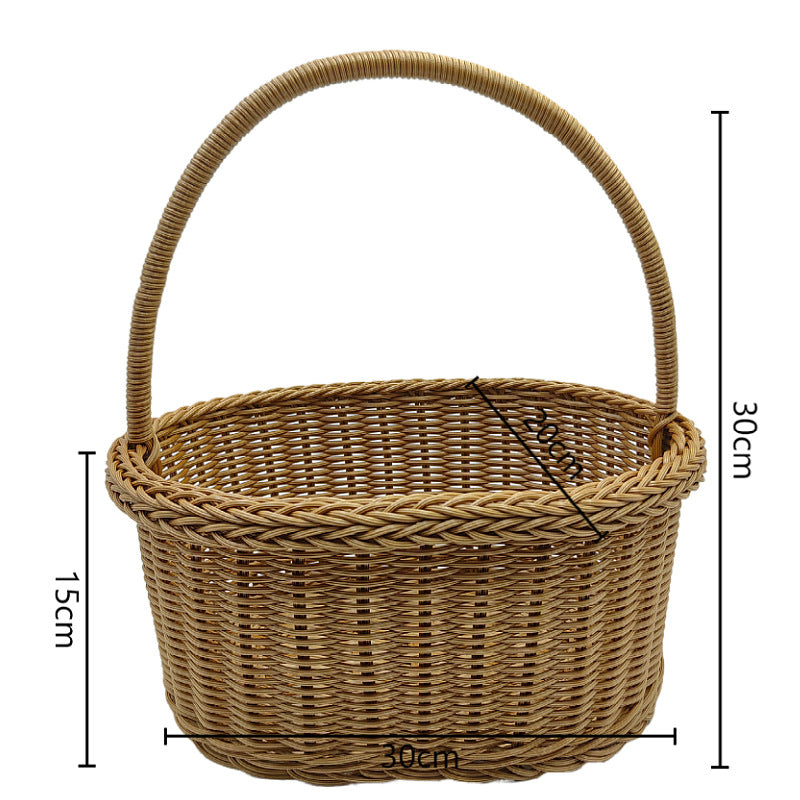 Handled Woven Storage Basket – product image 6