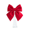 Red Fabric Christmas Bow Tree Topper, 28 × 23.5 cm - product view 1