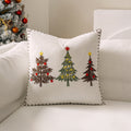 Embroidered Christmas Tree Pillow Cover, 45.01 × 45.01 cm - product view 7